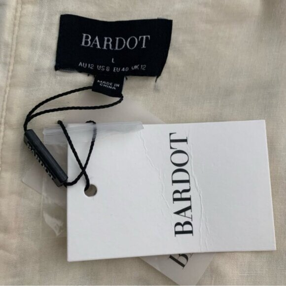 NWT Bardot Lila Flounce Broderie Pastel Floral Long Sleeve Mini Dress - Picture 12 of 13